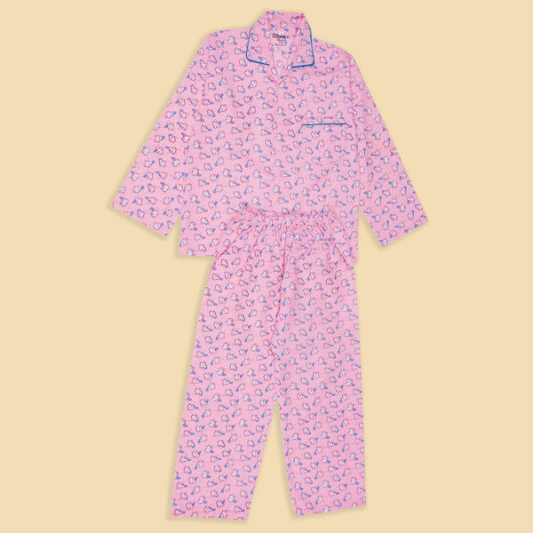 Boys Animal Print Cotton Nightwear/Night Suit