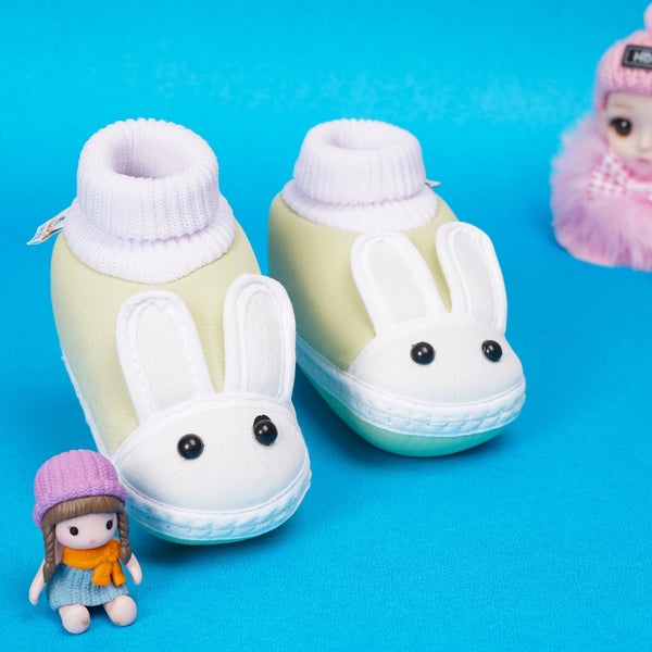 6 To 12 Months Baby Boys & Baby Girls Cute Soft Cotton Pre-Walker Rabbit Face Booties