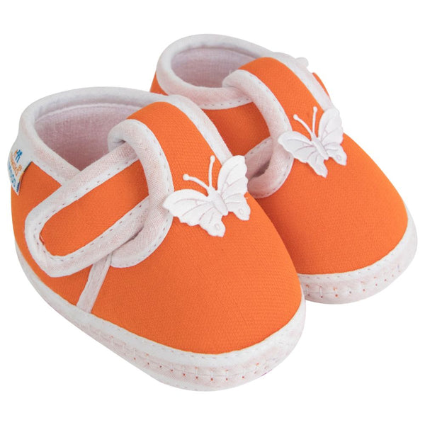 Neska Moda 6 To 12 Months Baby Boys & Girls Cotton Butterfly Velcro Booties