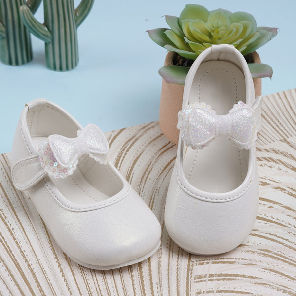 Neska Moda Girls Synthetic Leather Ballerinas/Belly Sandal (White)
