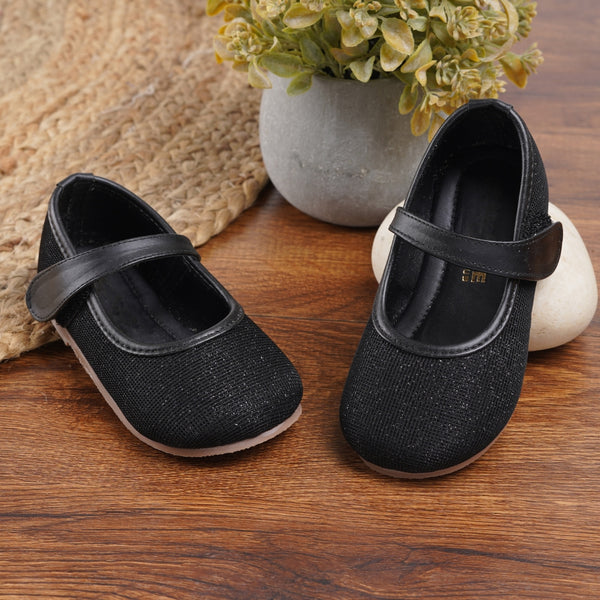 Neska Moda Girls Synthetic Leather Ballerinas/Belly Sandal (Black)
