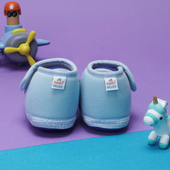 6 To 12 Months Baby Boys & Baby Girls Cute Soft Cotton Pre-Walker Sports Booties (Blue)