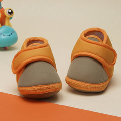 6 To 12 Months Baby Boys & Baby Girls Cute Soft Cotton Pre-Walker Sports Booties (Green,Turmeric)