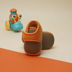 6 To 12 Months Baby Boys & Baby Girls Cute Soft Cotton Pre-Walker Sports Booties (Green,Turmeric)
