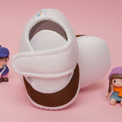 6 To 12 Months Baby Boys & Baby Girls Cute Soft Cotton Pre-Walker Sports Booties (Brown)-BT4706