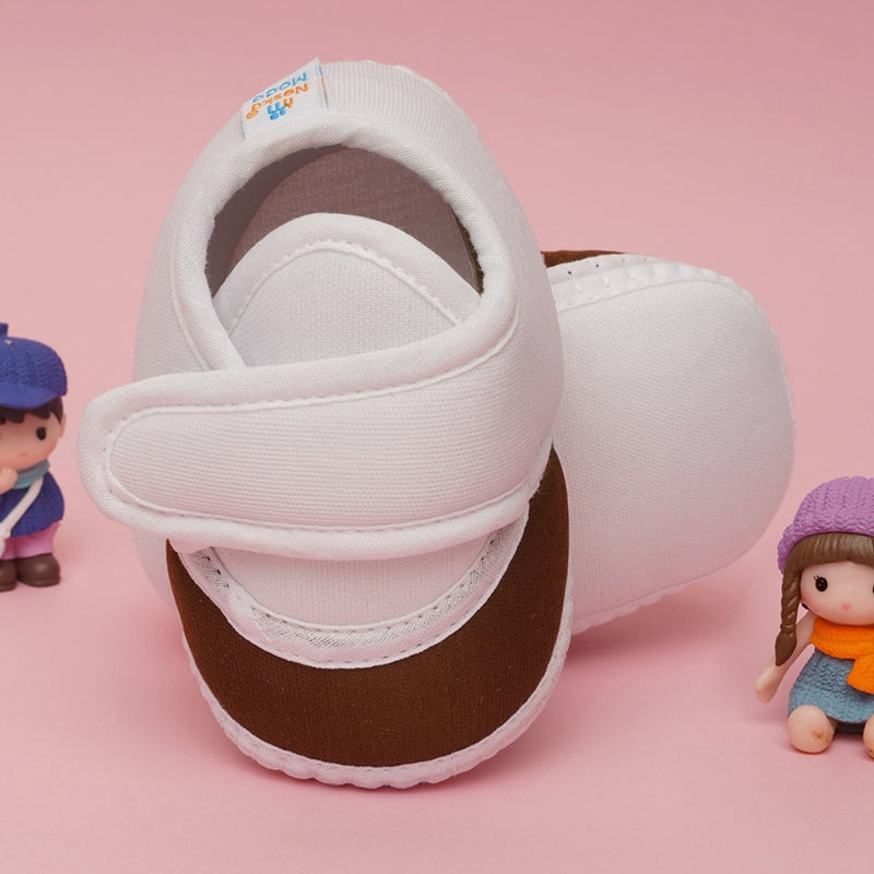 6 To 12 Months Baby Boys & Baby Girls Cute Soft Cotton Pre-Walker Sports Booties (Brown)-BT4706