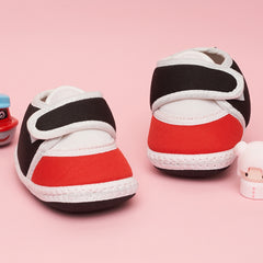 6 To 12 Months Baby Boys & Baby Girls Cute Soft Cotton Pre-Walker Sports Booties (Red)-BT4708