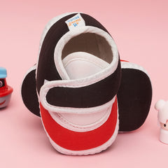 6 To 12 Months Baby Boys & Baby Girls Cute Soft Cotton Pre-Walker Sports Booties (Red)-BT4708