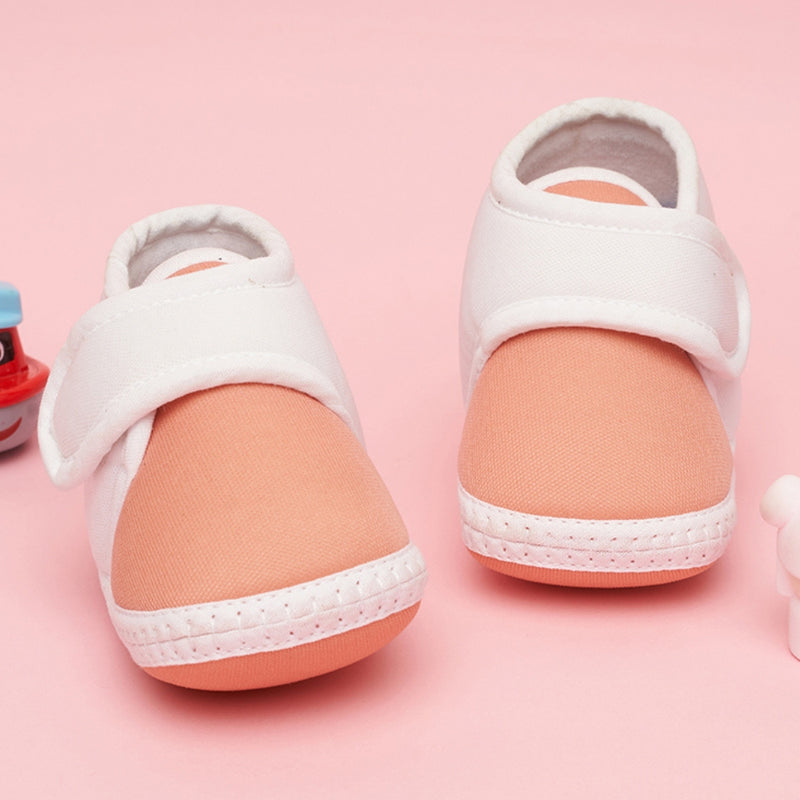 6 To 12 Months Baby Boys & Baby Girls Cute Soft Cotton Pre-Walker Sports Booties (Pink)-BT4728