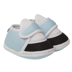 6 To 12 Months Baby Boys & Baby Girls Cute Soft Cotton Pre-Walker Sports Booties (Blue,Black)