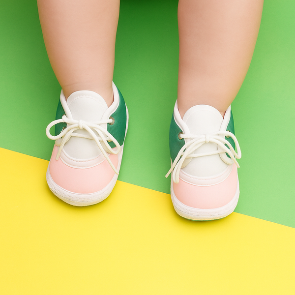 6 To 12 Months Pack Of 1 Baby Boys & Baby Girls Cotton Booties (White,Green,Pink)-BT4788