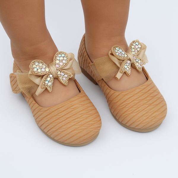 Synthetic Leather Ballerinas/Belly Sandal/Booties for Girls (Brown)-BT4795