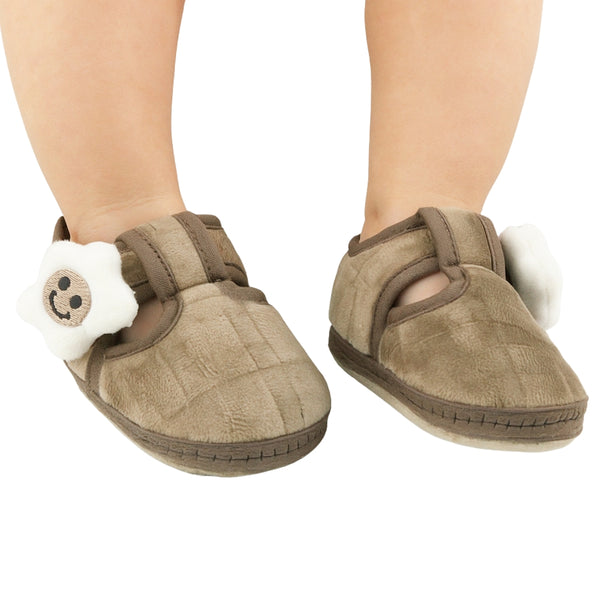 6 To 12 Months Pack Of 1 Baby Boys & Baby Girls Velvet Kids Shoe/Booties (Brown)-BT4901