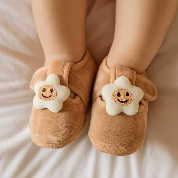 6 To 12 Months Pack Of 1 Baby Boys & Baby Girls Velvet Kids Shoe/Booties (Brown)-BT4907