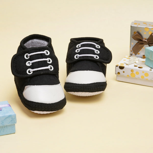 0 To 12 Months Baby Cotton Denim Booties