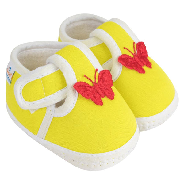 Neska Moda 6 To 12 Months Baby Boys & Girls Cotton Butterfly Velcro Booties