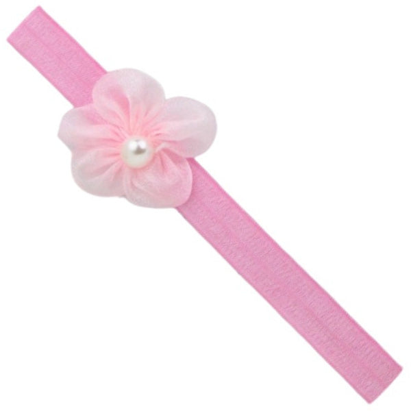 3 Months to 6 Years Baby Girls Cotton Soft Hair Band/Head Band Flower Design Hair Band (Pink)