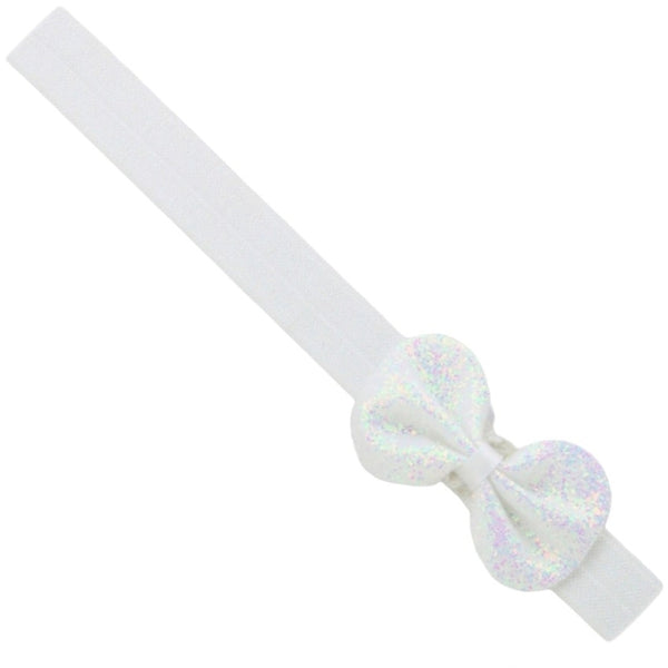 3 Months to 6 Years Baby Girls Cotton Soft Hair Band/Head Band Bow Design Hair Band (White)