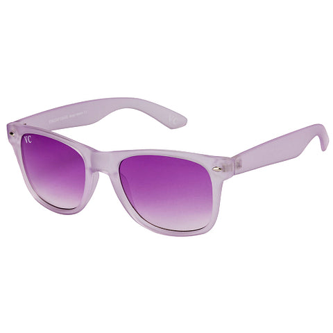 Boys & Girls Transparent Rectangular Shape Frame Stylish Ploarized UV Protection Sunglasses For 3 to 6 Years (Purple)
