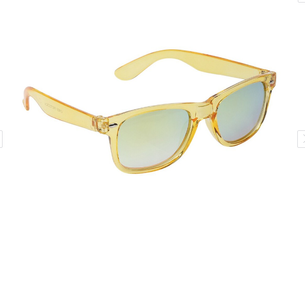 Boys & Girls Transparent Rectangular Shape Frame Stylish Ploarized UV Protection Sunglasses For 3 to 6 Years (Yellow)