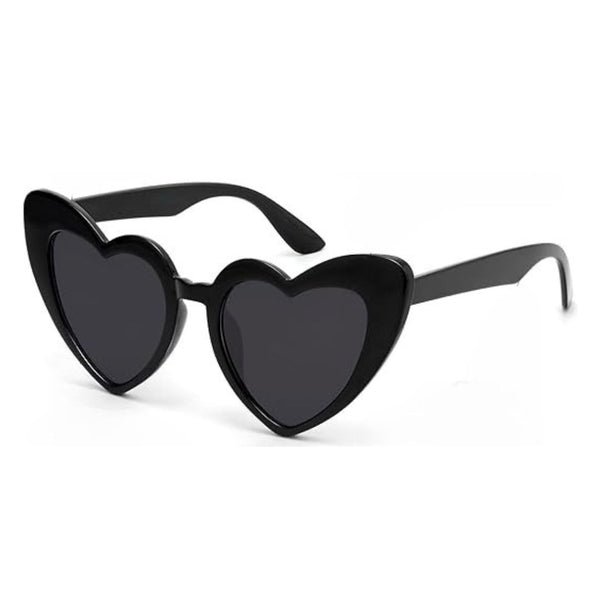 Girls Stylish Heart Shape Ploarized UV Protection Sunglasses For 3 to 6 Years (Black)