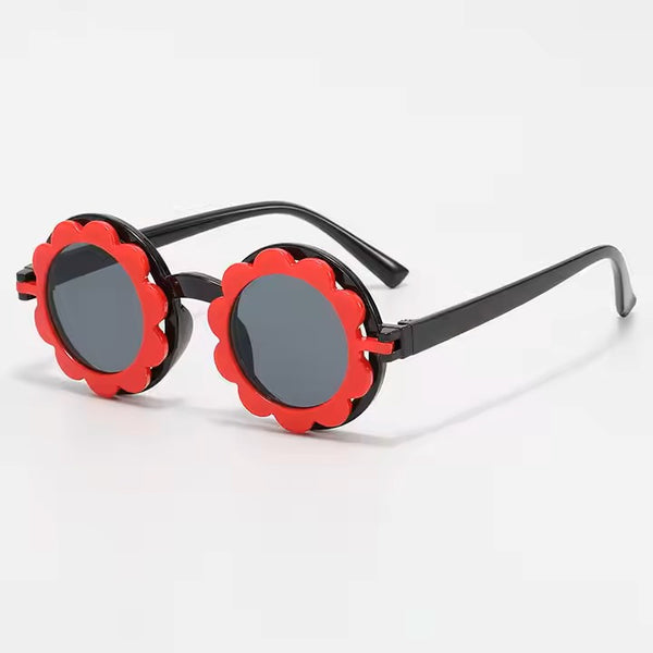 Boys & Girls Flip Up Designed Round Shape Ploarized UV Protection Sunglasses For 3 to 8 Years (Black,Red)