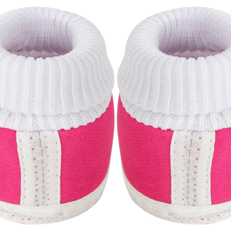 6 To 12 Months Baby Girls & Baby Boys Soft Cotton Cute Butterfly Booties (White, Pink)-SK139