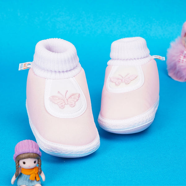 6 To 12 Months Baby Girls & Baby Boys Soft Cotton Cute Butterfly Booties