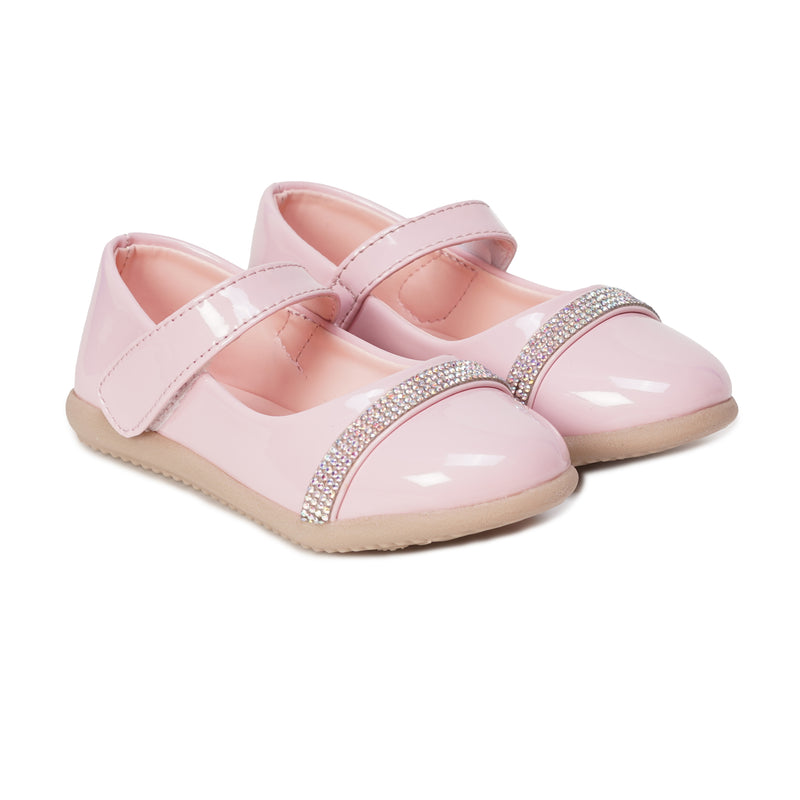 Neska Moda Synthetic Leather Ballerinas for Girls (Pink)