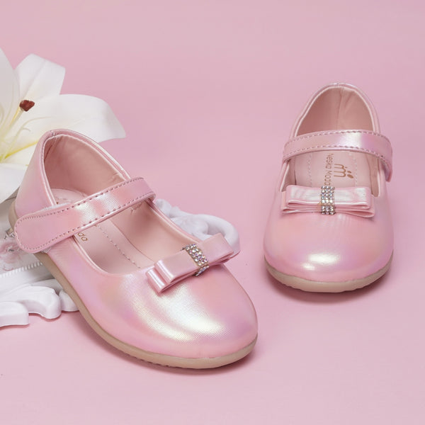 Neska Moda Synthetic Leather Ballerinas for Girls (Pink)