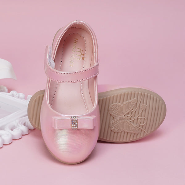Neska Moda Synthetic Leather Ballerinas for Girls (Pink)