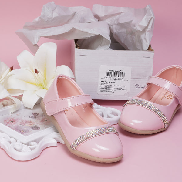Neska Moda Synthetic Leather Ballerinas for Girls (Pink)