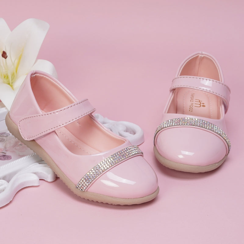 Neska Moda Synthetic Leather Ballerinas for Girls (Pink)