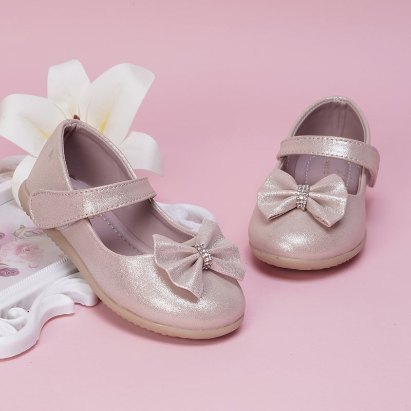 Neska Moda Synthetic Leather Ballerinas for Baby Girls (Pink)