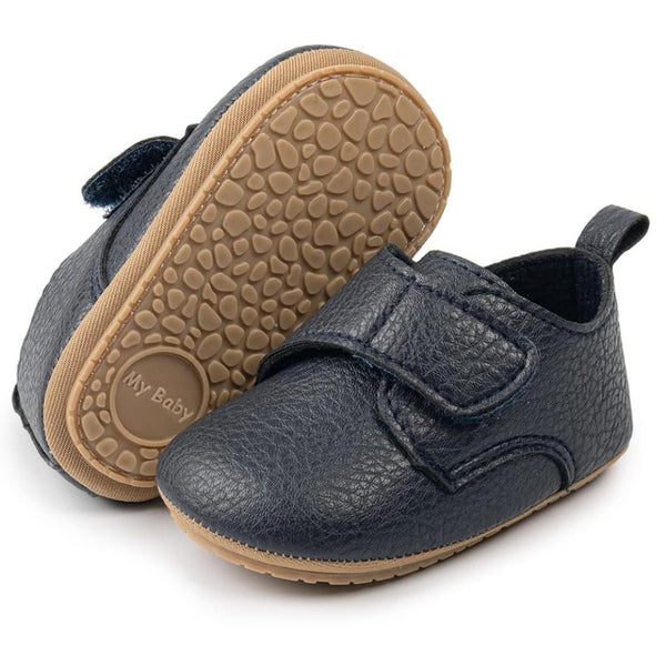 Baby Unisex Anti-Skid Synthetic Velcro Shoe Booties (Blue)-BT5110