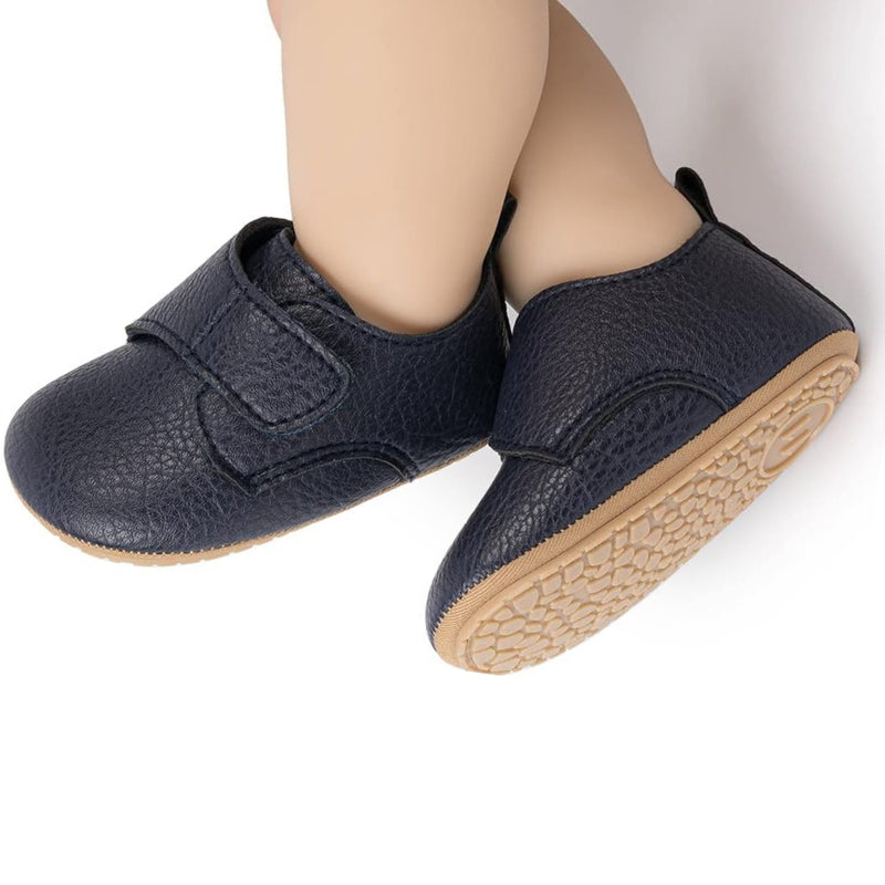 Baby Unisex Anti-Skid Synthetic Velcro Shoe Booties (Blue)-BT5110