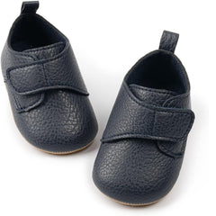 Baby Unisex Anti-Skid Synthetic Velcro Shoe Booties (Blue)-BT5110