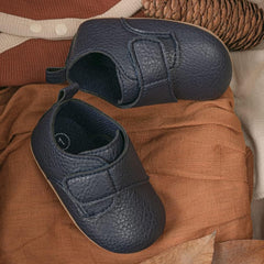 Baby Unisex Anti-Skid Synthetic Velcro Shoe Booties (Blue)-BT5110