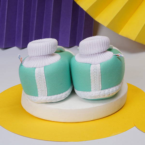 6 To 12 Months Baby Boys & Girls Cute Soft Cotton Pre-Walker Rabbit Face Booties (Blue)-BT16