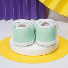 6 To 12 Months Baby Boys & Baby Girls Cute Soft Cotton Pre-Walker Lace Booties (Green)-BT89