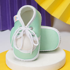 6 To 12 Months Baby Boys & Baby Girls Cute Soft Cotton Pre-Walker Lace Booties (Green)-BT89