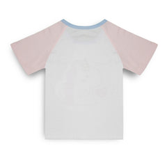 Boys & Girls Cotton Kids Half T-shirt Pant Clothing set/Night Dress (White,Pink)-BD164
