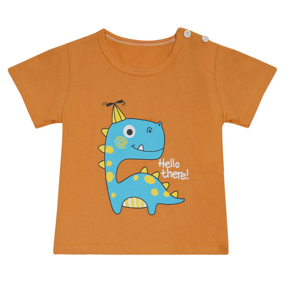 Boys & Girls Cotton Kids Half T-shirt Pant Clothing set/Night Dress (Yellow,Mint)-BD170
