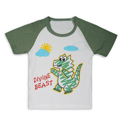 Boys & Girls Cotton Kids Half T-shirt Pant Clothing set/Night Dress (White,Grey)-BD176