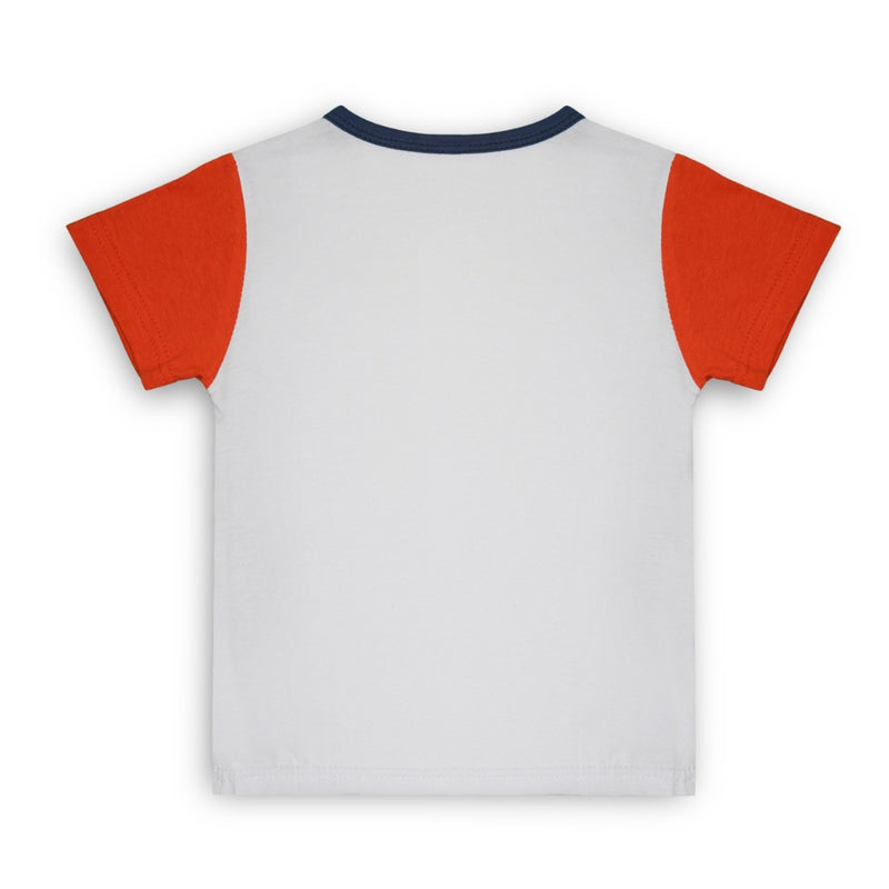 Boys & Girls Cotton Kids Half T-shirt Pant Clothing set/Night Dress (White,Orange)-BD188