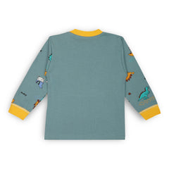 Boys & Girls Cotton Kids Full T-shirt Pant Clothing set/Night Dress (Sky Blue)-BD197