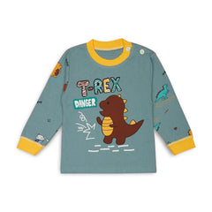 Boys & Girls Cotton Kids Full T-shirt Pant Clothing set/Night Dress (Sky Blue)-BD197
