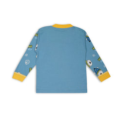 Boys & Girls Cotton Kids Full T-shirt Pant Clothing set/Night Dress (Blue)-BD200