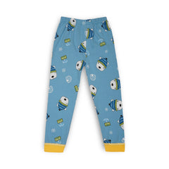 Boys & Girls Cotton Kids Full T-shirt Pant Clothing set/Night Dress (Blue)-BD200