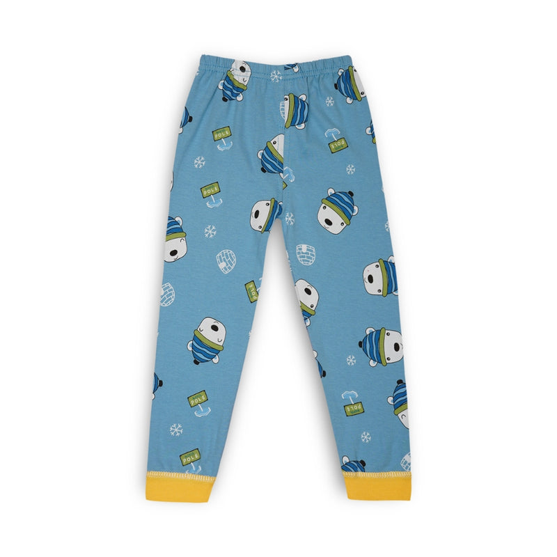 Boys & Girls Cotton Kids Full T-shirt Pant Clothing set/Night Dress (Blue)-BD200